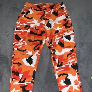 Mens camouflage cargo jeans